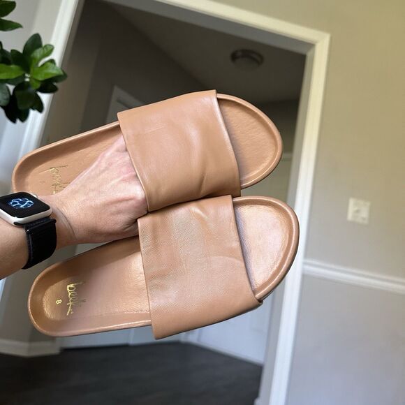 Beek Pelican Leather Platform Sandal in Honey Size 8 ($280) Tan EXCELLENT! - Picture 12 of 15